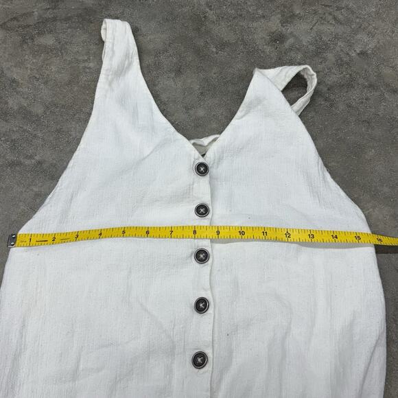 Free People On The Run Jumper Jumpsuit White Womens XS Boho Beach Bridal Flaws - Picture 9 of 12